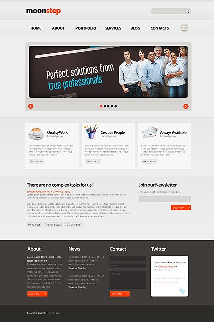White & Black Design Studio Drupal Theme by Hugo TMT