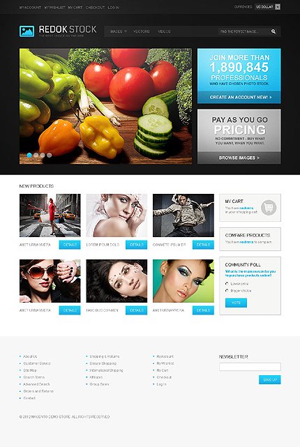 White & Black Photo Gallery Magento Theme by Ares TMT