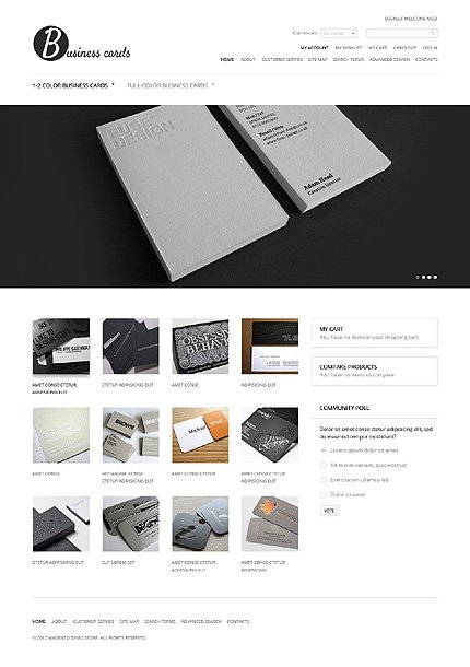 White & Black Business Magento Template by Hermes TMT