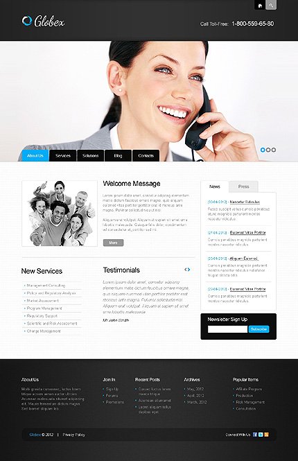 White & Black SEO Website WordPress Theme by Svelte TMT