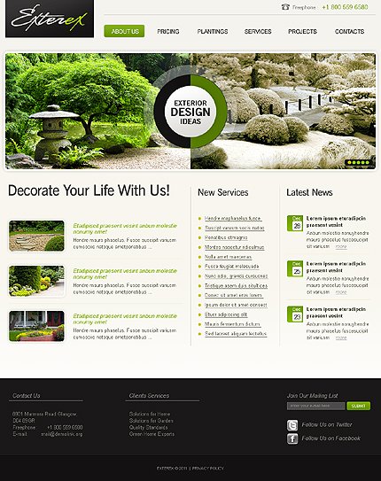 White & Black Exterior Design Joomla Theme by Svelte TMT