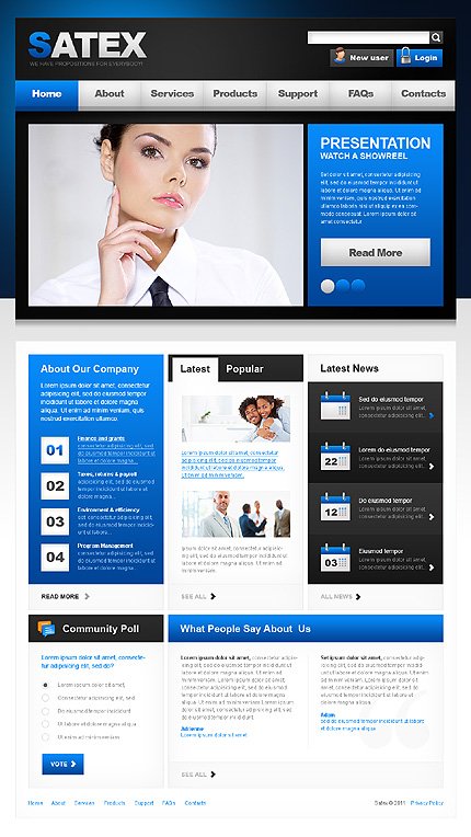 White & Black Business Joomla Theme by Mercury TMT