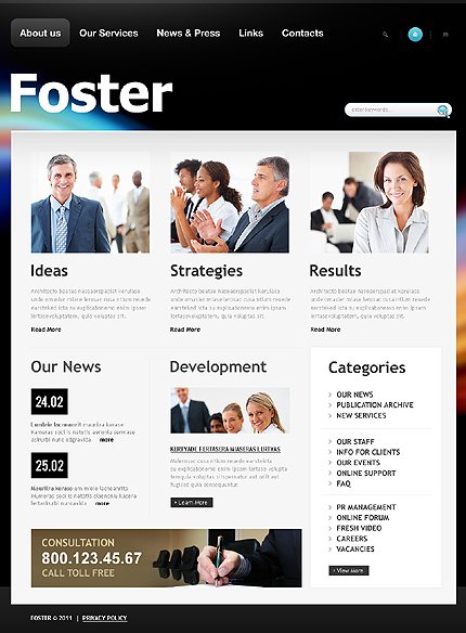 White & Black Consulting Joomla Template by Delta TMT