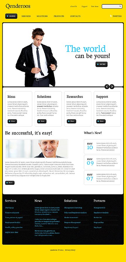 White & Black Business Joomla Theme by Hugo TMT