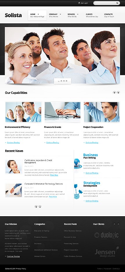 White & Black Business Joomla Theme by Astra TMT