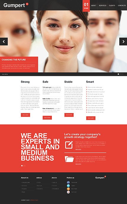 White & Black Business Joomla Theme by Cowboy TMT