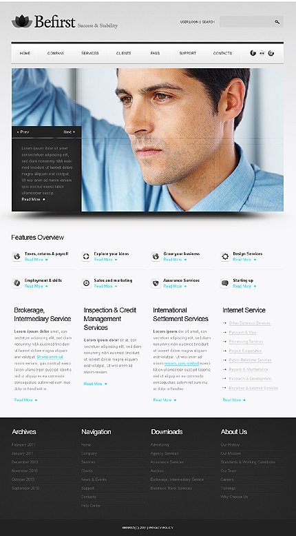 White & Black Business Joomla Theme by Astra TMT