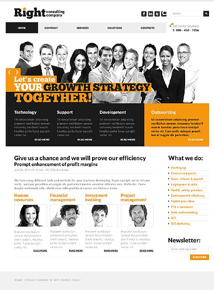 White & Black Consulting Joomla Template by Glenn TMT