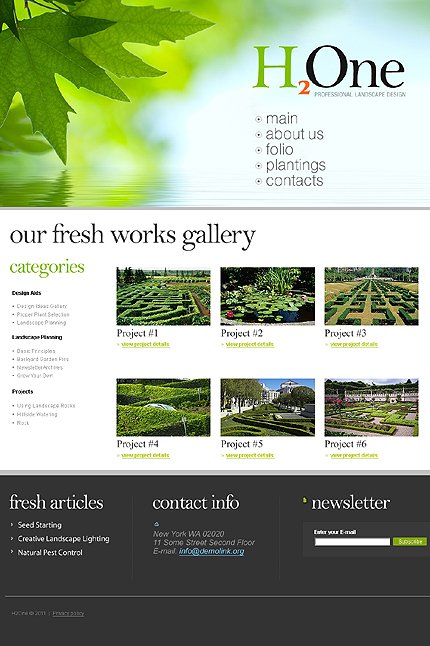 White & Black Landscape Design Joomla Template by Delta TMT