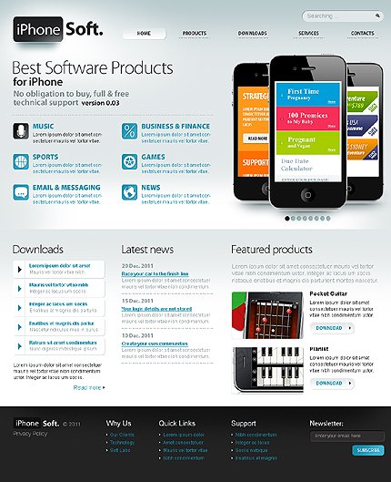White & Black Software Store Joomla Template by Glenn TMT