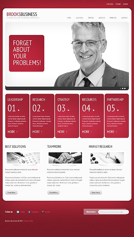 White & Brown Business Joomla Theme by Hugo TMT