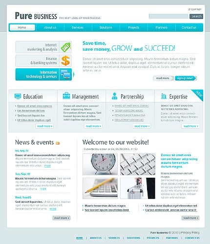 White Business Drupal Template by Glenn TMT