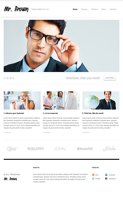 White Business Drupal Template by Hugo TMT