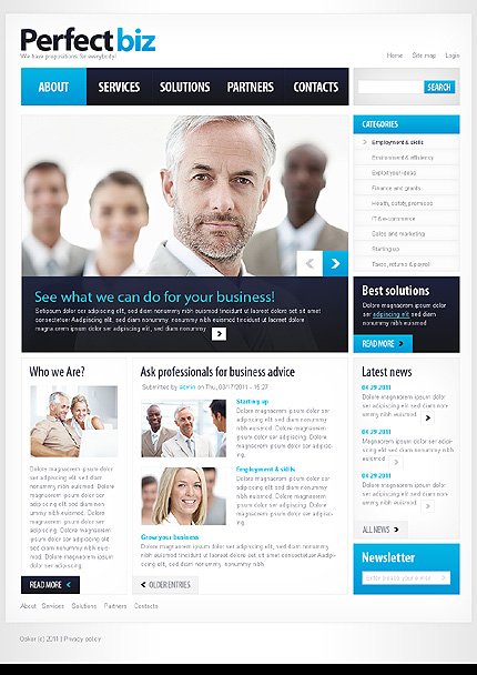 White Business Drupal Template by Mercury TMT