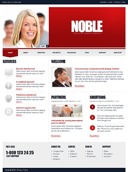 White Business Drupal Template by Cowboy TMT