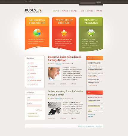 White Business Drupal Template by Oldman TMT