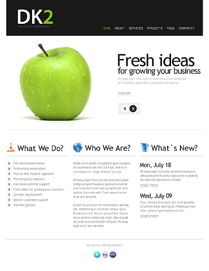 White Business Joomla Theme by Cowboy TMT