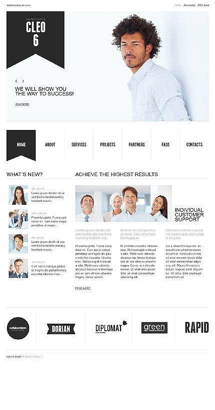 White Business Joomla Theme by Cowboy TMT