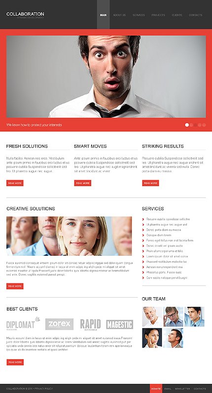 White Business Joomla Theme by Cowboy TMT