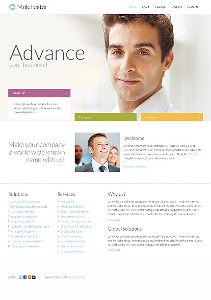 White Business Joomla Theme by Hugo TMT