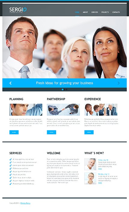 White Business Joomla Theme by Cowboy TMT