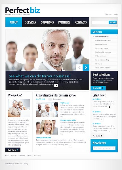 White Business Joomla Theme by Mercury TMT