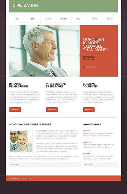 White Business Joomla Theme by Cowboy TMT