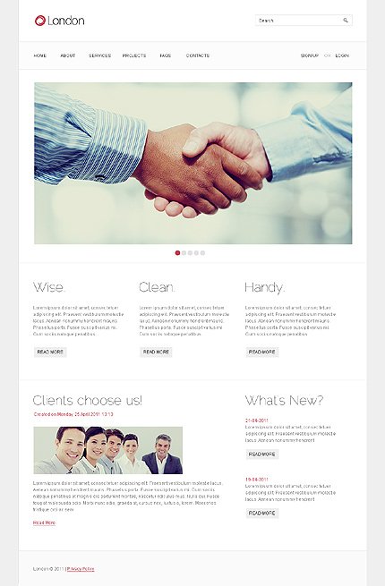 White Business Joomla Theme by Hugo TMT