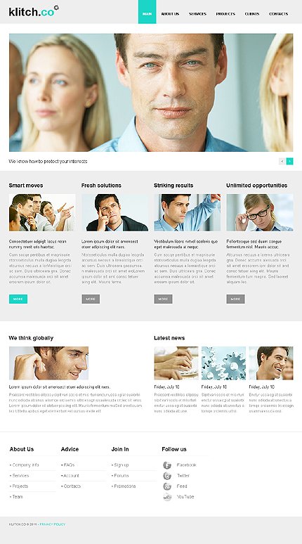 White Business Joomla Theme by Cowboy TMT