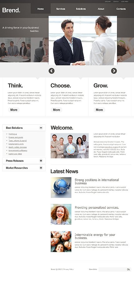 White Business Joomla Theme by Hugo TMT