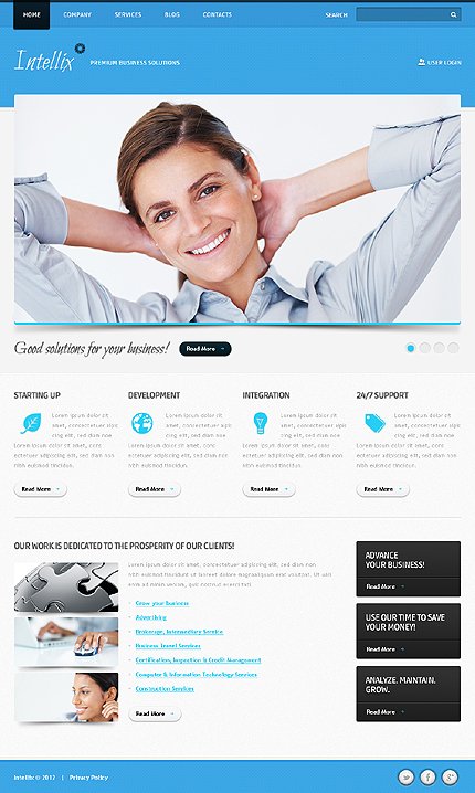 White Business Joomla Theme by Astra TMT