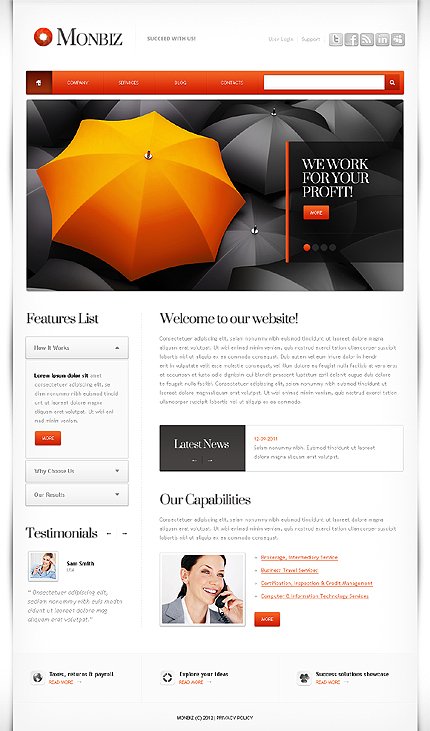 White Business Joomla Theme by Astra TMT