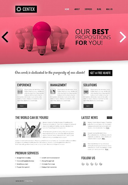 White Business Joomla Theme by Butterfly TMT