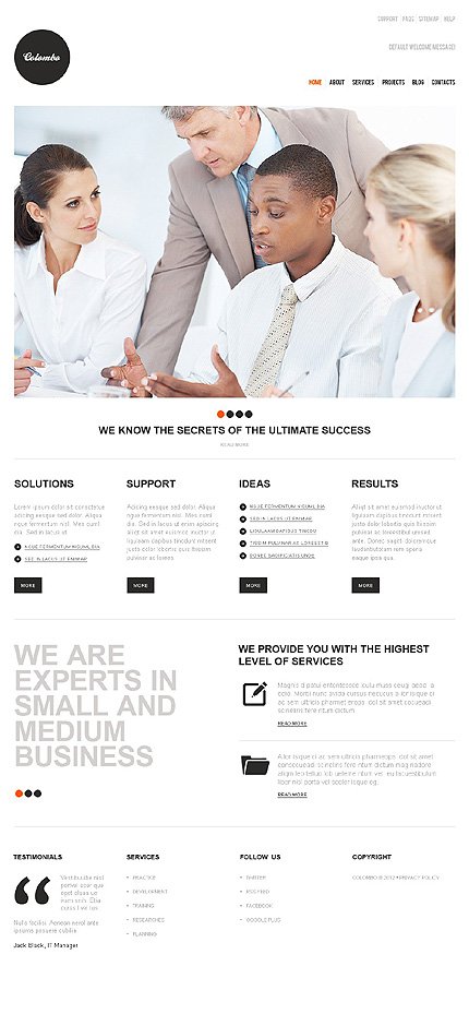 White Business Joomla Theme by Cowboy TMT