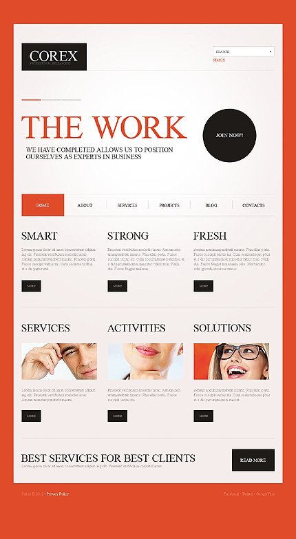 White Business Joomla Theme by Cowboy TMT