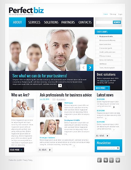 White Business Joomla Theme by Mercury TMT