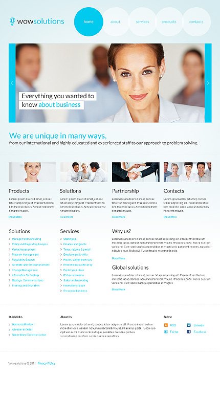 White Business Joomla Theme by Hugo TMT