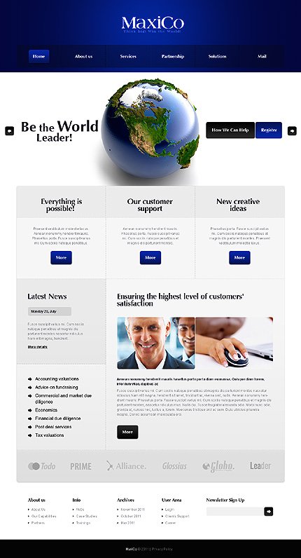 White Business Joomla Theme by Elza TMT
