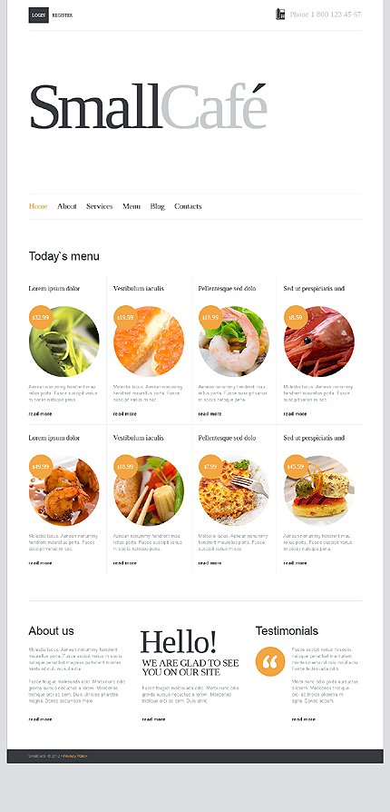 White Cafe Joomla Template by Cowboy TMT