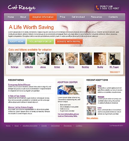 White Cat Joomla Template by MariArti TMT