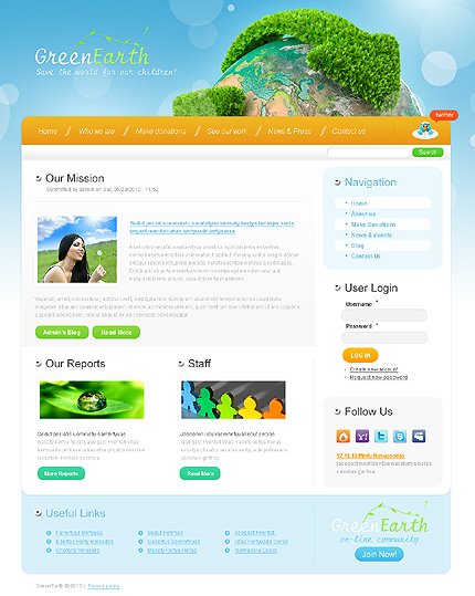 White Charity Drupal Template by Delta TMT