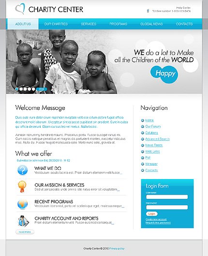 White Charity Drupal Template by Svelte TMT