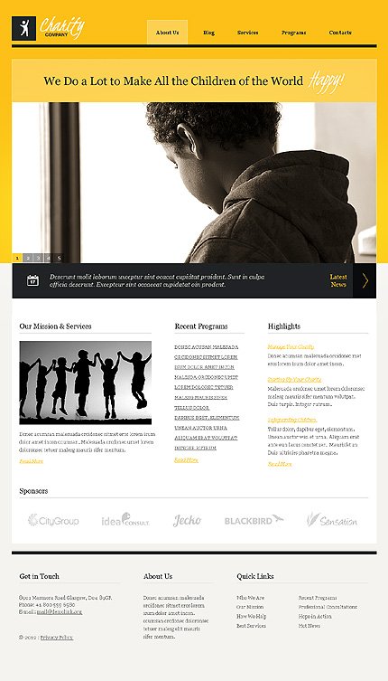 White Charity Joomla Theme by Svelte TMT