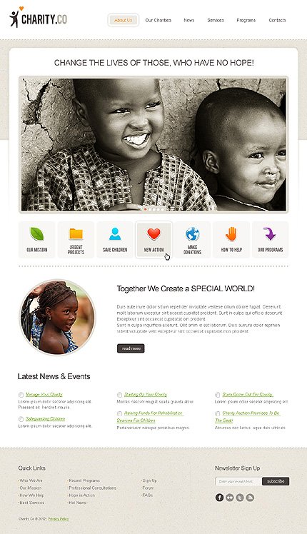 White Child Charity Joomla Template by Svelte TMT