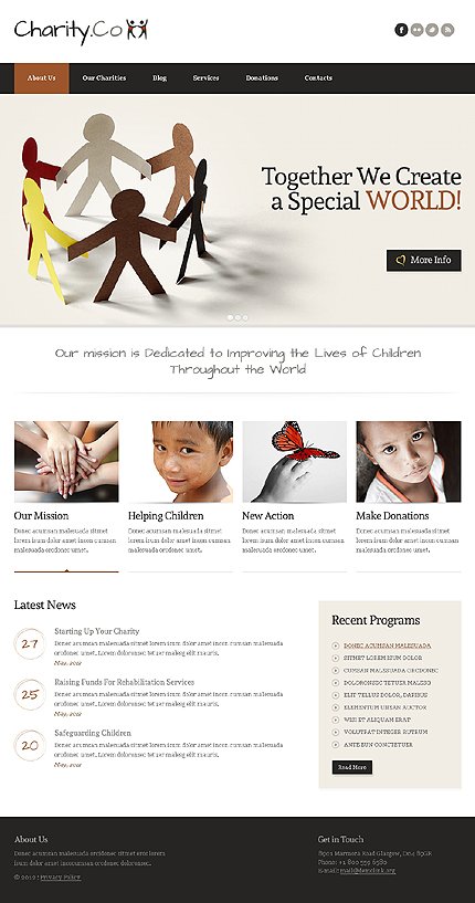 White Child Charity Joomla Template by Svelte TMT