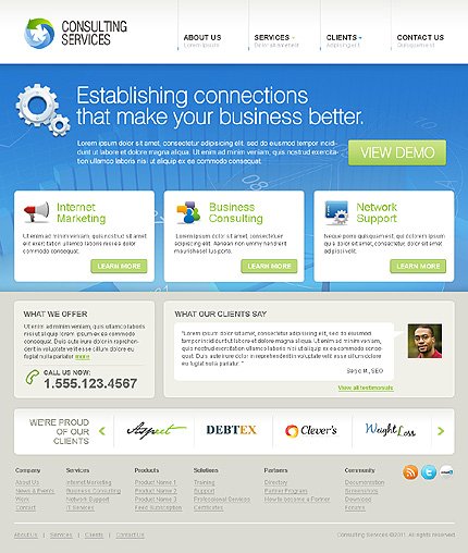 White Consulting Joomla Template by MariArti TMT