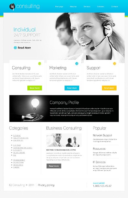 White Consulting Joomla Template by Delta TMT