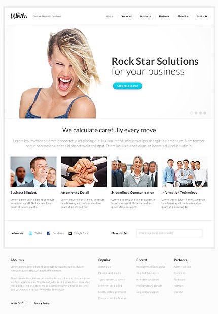 White Consulting Joomla Template by Hugo TMT