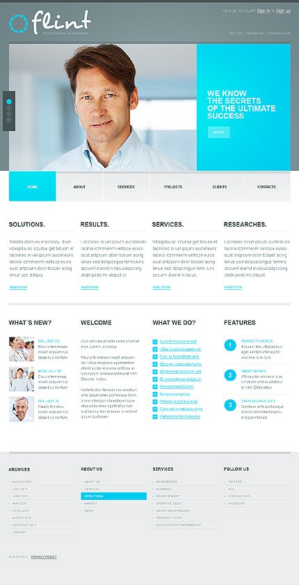 White Consulting Joomla Template by Cowboy TMT