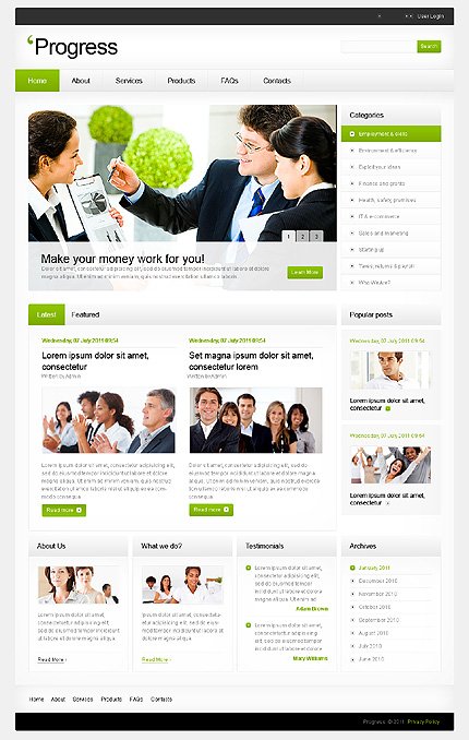 White Consulting Joomla Template by Mercury TMT